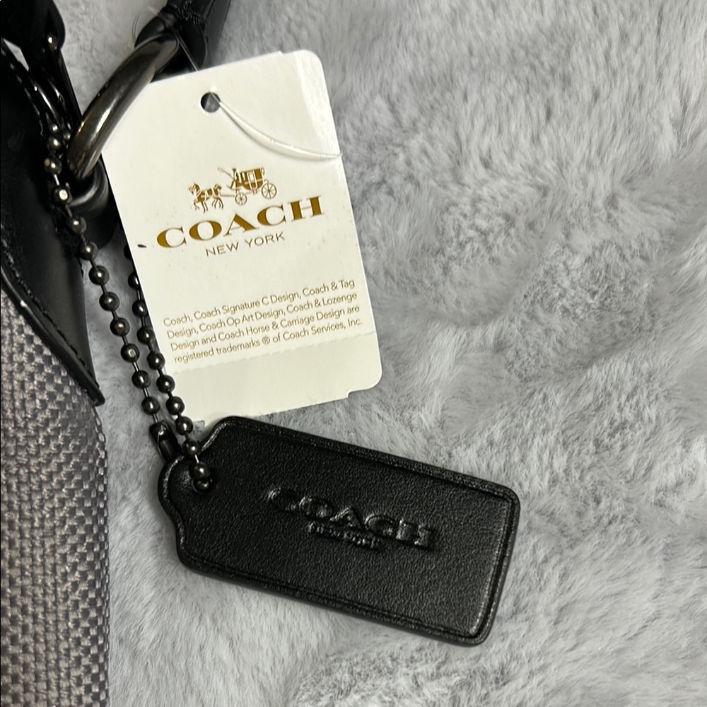 COACH F37609 Black and Gray Crossbody Messenger Bag NWT - Picture 8 of 16